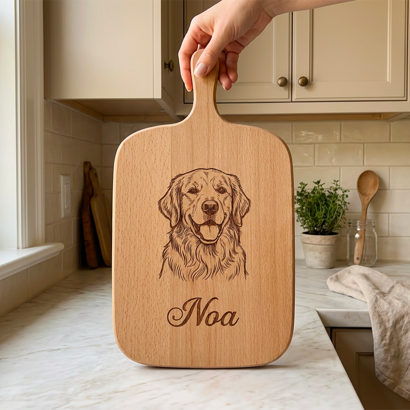 PawBoard - Gepersonaliseerde Houten Snijplank